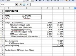 Office Kurs Calc Screenshot 2