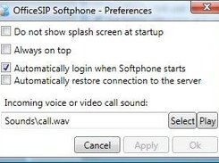 OfficeSIP Softphone - Preferences