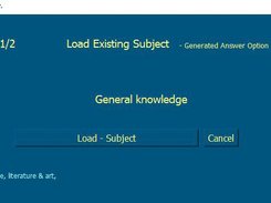 Load Existing Subject