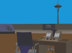 A simple office.