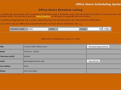 Display of schedule header information