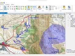 Self georeferenced raster map with GPX data (waypoints, tracks and routes)