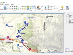 Kompass web map with GPX data (waypoints, tracks and routes)