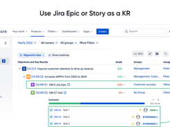 Use Jira Epic or Story as a Key Result | OKR Board for Jira & Confluence by Oboard