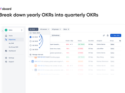 Break down yearly OKRs into quarterly OKRs | OKR Board for Salesforce by Oboard