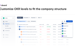 Create OKR levels to fit the company structure  OKR Board for Salesforce by Oboard