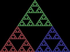 The Sierpinski triangle at work.