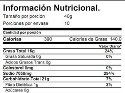 Etiqueta Nutricional - Formato Vertical