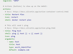 OliveTin Screenshot 1