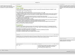 Main window, OmegaT on macOS