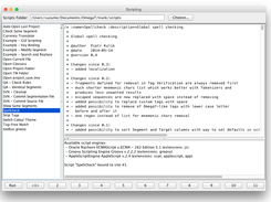 Scripting window, OS X, English UI