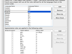 Segmentation rules, OS X, English UI