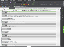OmegaT project exported to Excel