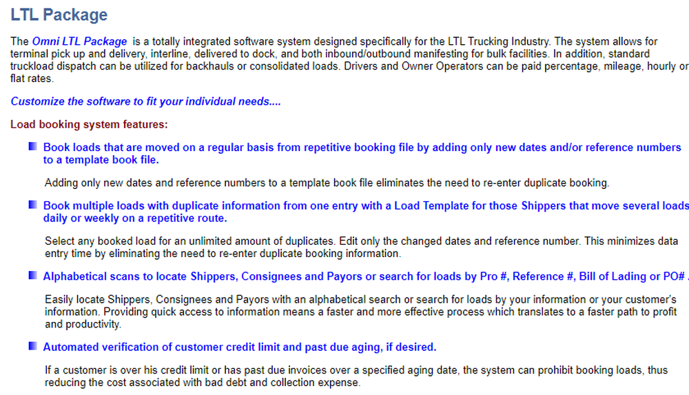 Omni LTL Package Screenshot 1