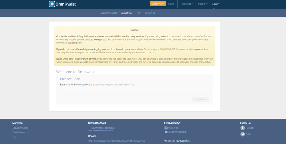 OmniWallet Screenshot 1