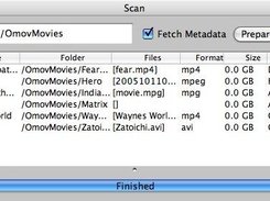 Scan just finished (additional metadata now available).