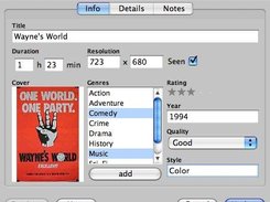 Editing a Movie: Tab Info