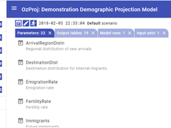 OpenM++ UI: model parameters