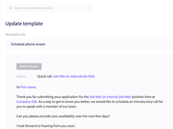 Update email template