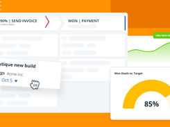 Build deals in a couple of clicks, advance them through the custom stages with drag-and-drop, send sales quotes in seconds, and close more with minimum admin and maximum efficiency.