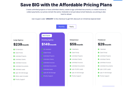 Onesuite Home, Feature and pricing page image