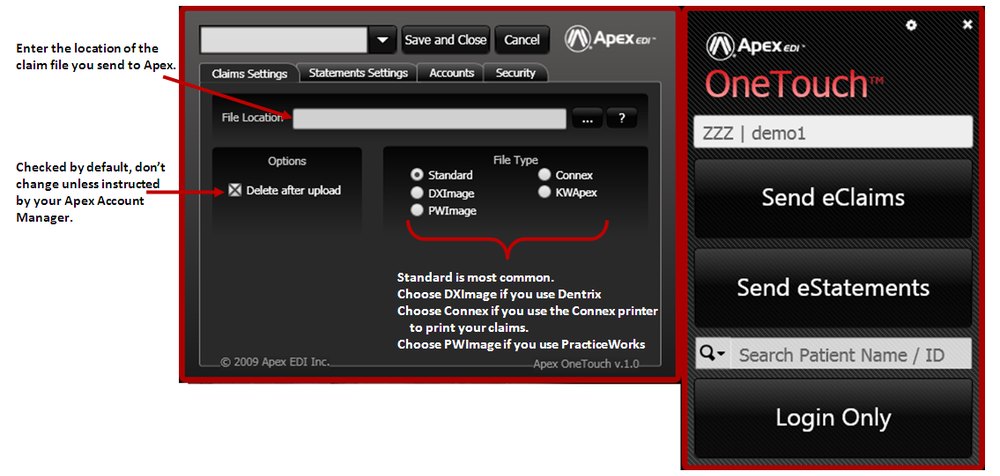 OneTouch Claims Processing Software Screenshot 1
