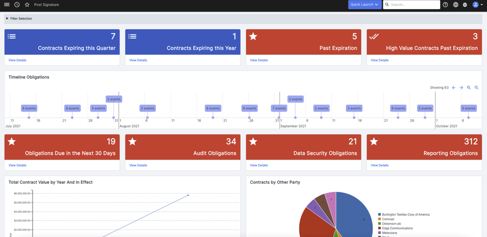 OnitX Contract Lifecycle Management Screenshot 1