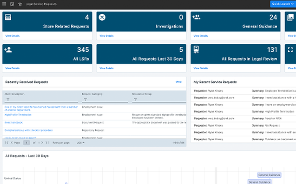 OnitX Legal Service Management Screenshot 1