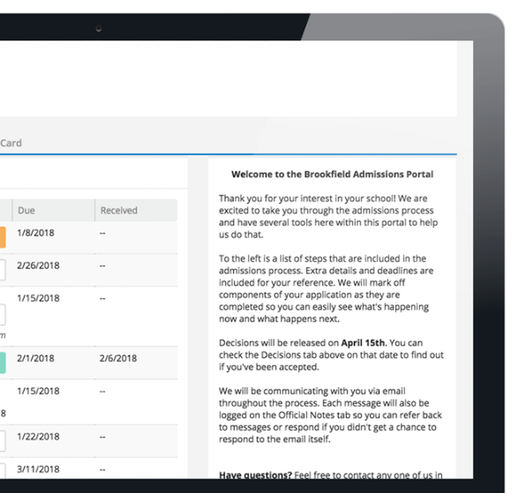 Blackbaud Enrollment Management System (EMS) Screenshot 1