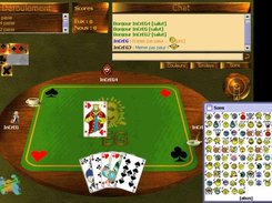 Game window (Belote) with sounds panel