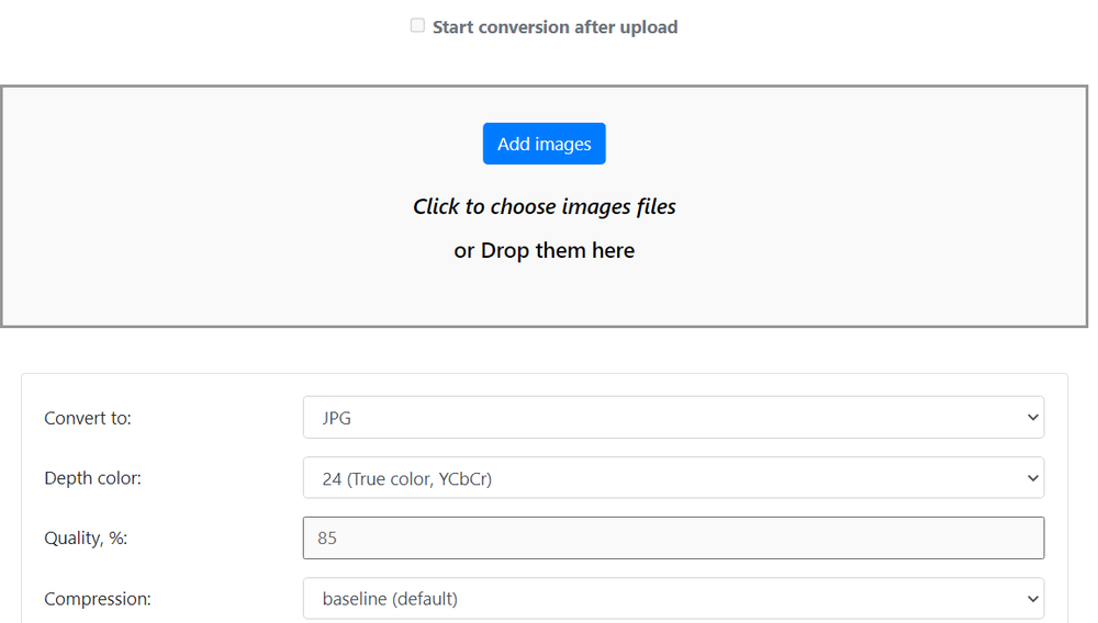 Online Image Converter Screenshot 1