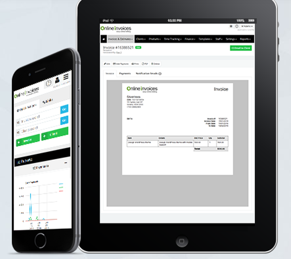 Online invoices Screenshot 1