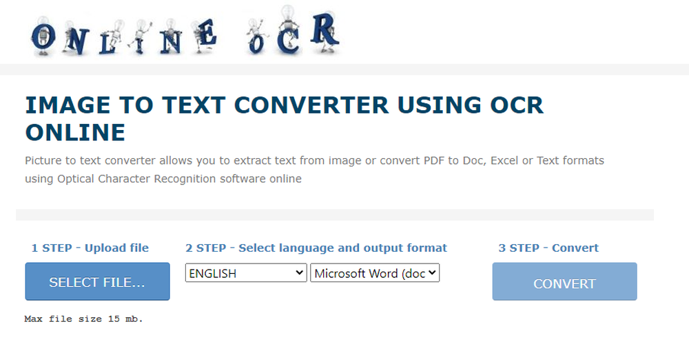 Online OCR Screenshot 1