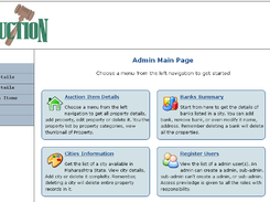 Online Auction System - Admin module
