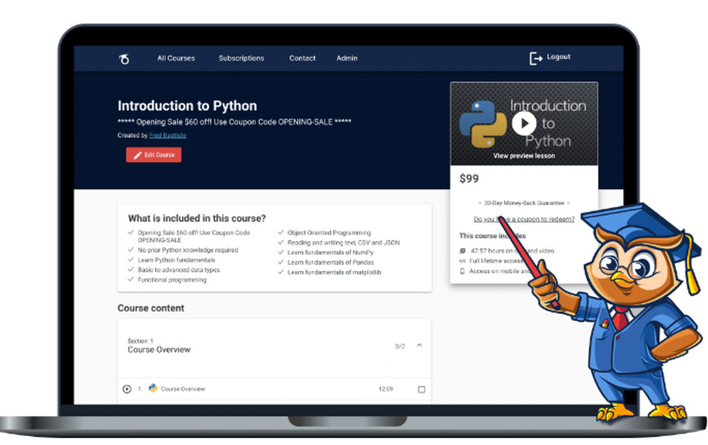 OnlineCourseHost.com Screenshot 1