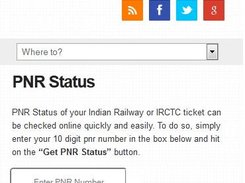 Online PNR Status Screenshot 1