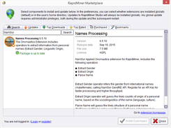 Extension in RapidMiner MarketPlace