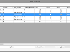 Hier ist das Checklist-Module zu sehen. Mit ihm können anwendungsbezogen Checklisten abgearbeitet werden.