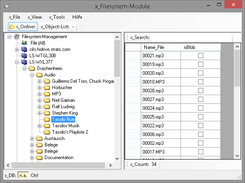 Hier ist das FileSystem-Module zu sehen. Mit ihm können Dateien in den ontologischen Graphen integriert oder nur referenziert werden.