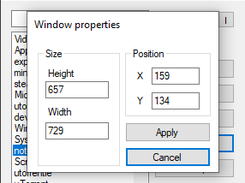 Window properties