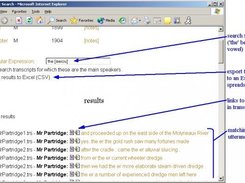 Utterances can be searched for text/regular expressions