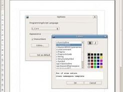 Sourcecode import in OOo Writer - color dialog.