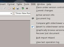 The SVN menu options in 0.4.2