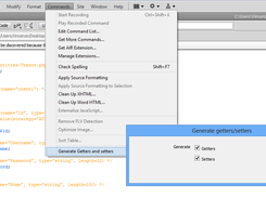 Getter/Setter generator for Dreamweaver Screenshot 1