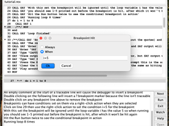 Mac - Setting a condition on a breakpoint