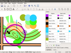 A map in overprinting simulation and its color definition