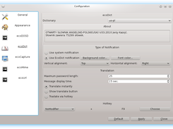 EcoDict configuration