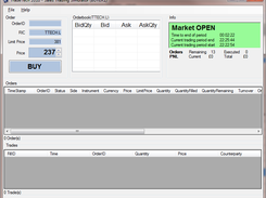 Sales Trading GUI, used to run Human-Agent trading competitions at TradeTech 2010