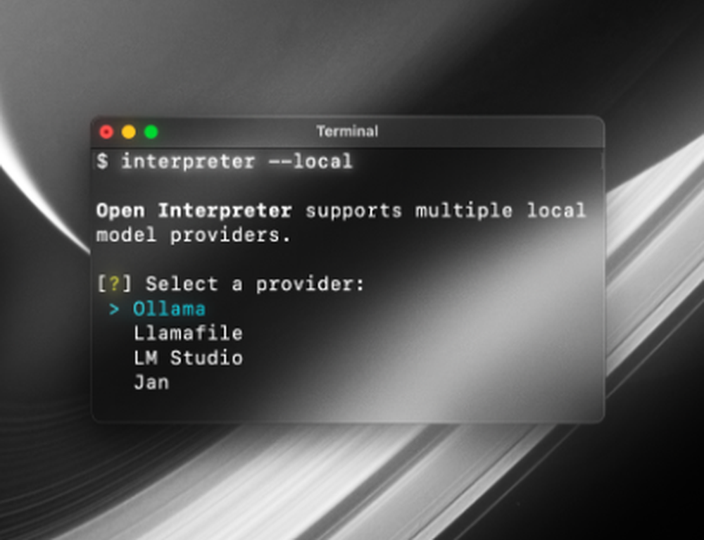 Open Interpreter Screenshot 1