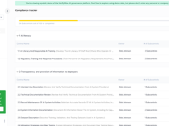 EU AI Act compliance tracker